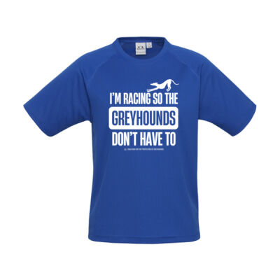 "I'm racing so the greyhounds don't have to" running shirt Thumbnail